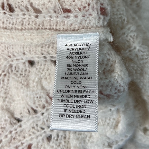 LOFT Knit Sweater Top White Size Petite Small - Picture 9 of 9